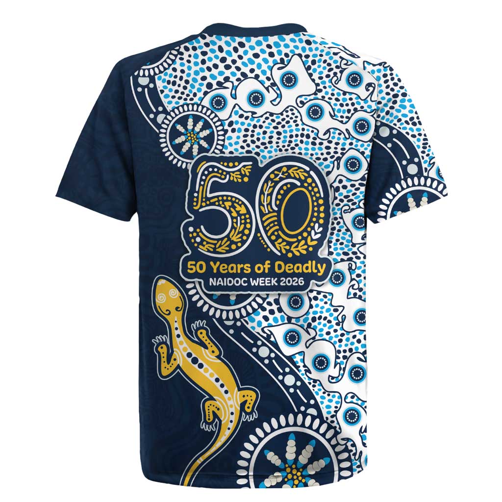 Gold Coast Titans NAIDOC Week 2026 Rugby Jersey Aboriginal Lizard Dot Painting - 50 Years of Deadly