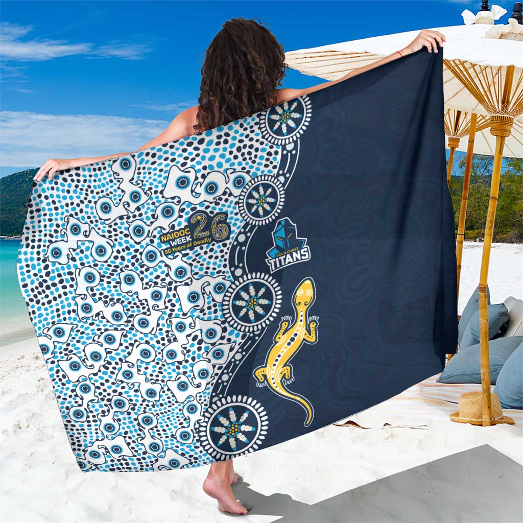 Gold Coast Titans NAIDOC Week 2026 Sarong Aboriginal Lizard Dot Painting - 50 Years of Deadly