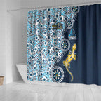 Gold Coast Titans NAIDOC Week 2026 Shower Curtain Aboriginal Lizard Dot Painting - 50 Years of Deadly