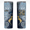 Gold Coast Titans NAIDOC Week 2026 Skinny Tumbler Aboriginal Lizard Dot Painting - 50 Years of Deadly