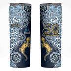 Gold Coast Titans NAIDOC Week 2026 Skinny Tumbler Aboriginal Lizard Dot Painting - 50 Years of Deadly