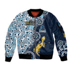 Gold Coast Titans NAIDOC Week 2026 Sleeve Zip Bomber Jacket Aboriginal Lizard Dot Painting - 50 Years of Deadly