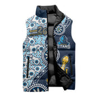 Gold Coast Titans NAIDOC Week 2026 Sleeveless Puffer Jacket Aboriginal Lizard Dot Painting - 50 Years of Deadly