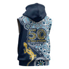 Gold Coast Titans NAIDOC Week 2026 Sleeveless Zip Hoodie Aboriginal Lizard Dot Painting - 50 Years of Deadly