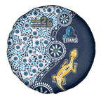 Gold Coast Titans NAIDOC Week 2026 Spare Tire Cover Aboriginal Lizard Dot Painting - 50 Years of Deadly