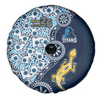 Gold Coast Titans NAIDOC Week 2026 Spare Tire Cover Aboriginal Lizard Dot Painting - 50 Years of Deadly