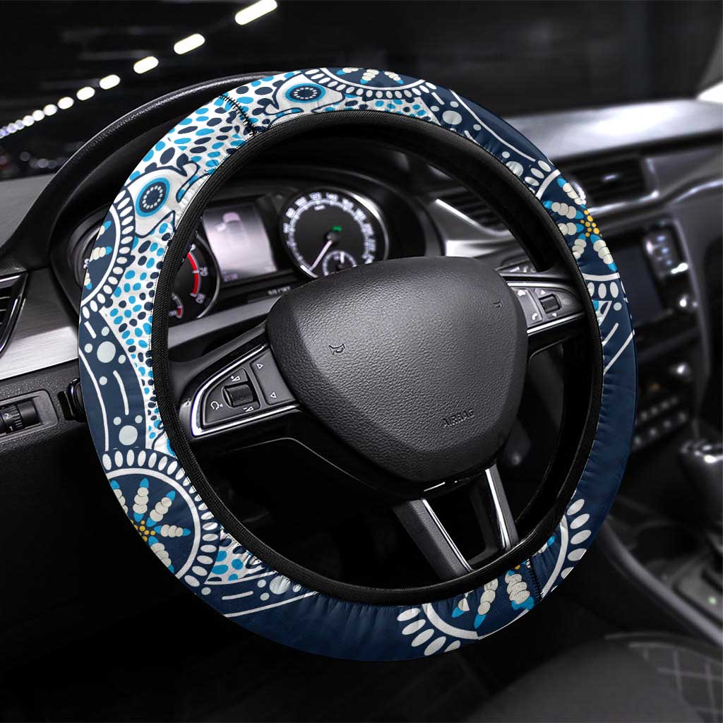 Gold Coast Titans NAIDOC Week 2026 Steering Wheel Cover Aboriginal Lizard Dot Painting - 50 Years of Deadly