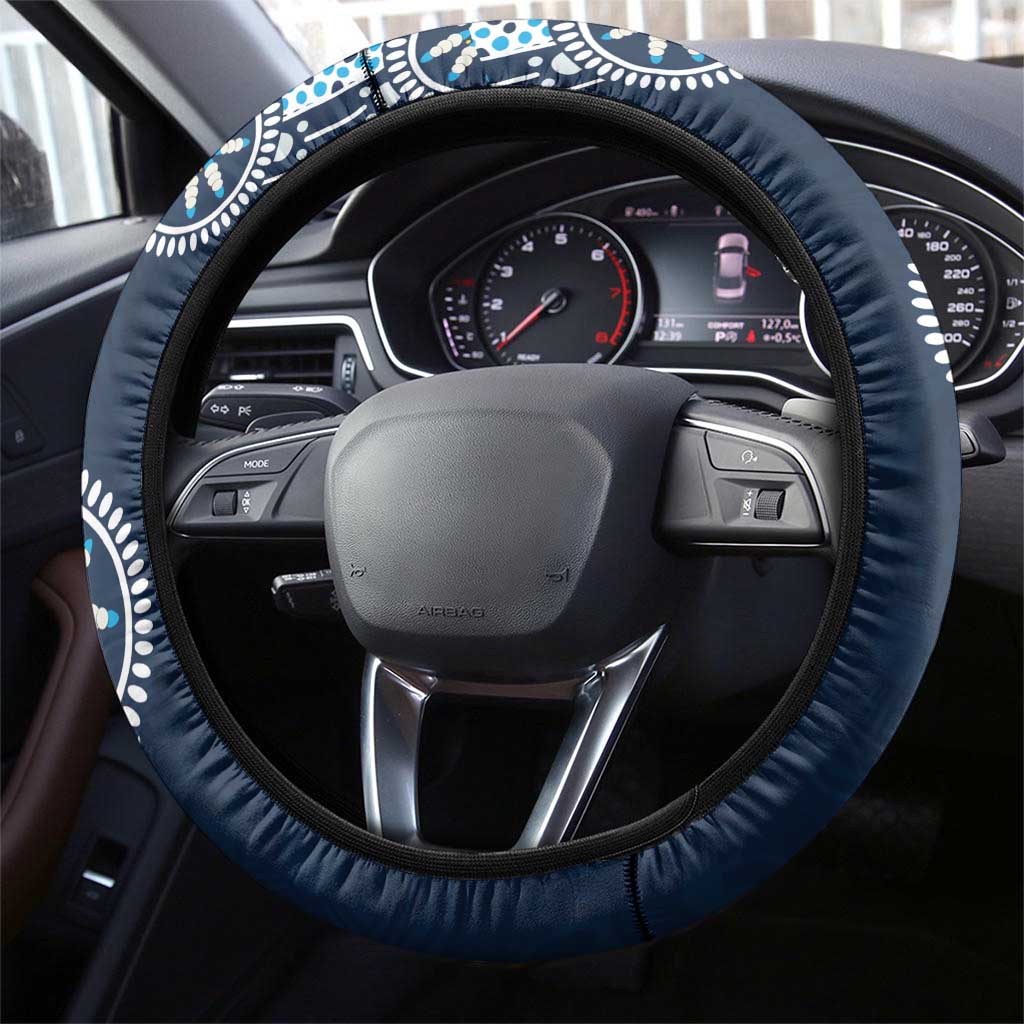 Gold Coast Titans NAIDOC Week 2026 Steering Wheel Cover Aboriginal Lizard Dot Painting - 50 Years of Deadly