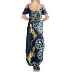 Gold Coast Titans NAIDOC Week 2026 Summer Maxi Dress Aboriginal Lizard Dot Painting - 50 Years of Deadly