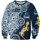 Gold Coast Titans NAIDOC Week 2026 Sweatshirt Aboriginal Lizard Dot Painting - 50 Years of Deadly