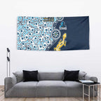 Gold Coast Titans NAIDOC Week 2026 Tapestry Aboriginal Lizard Dot Painting - 50 Years of Deadly