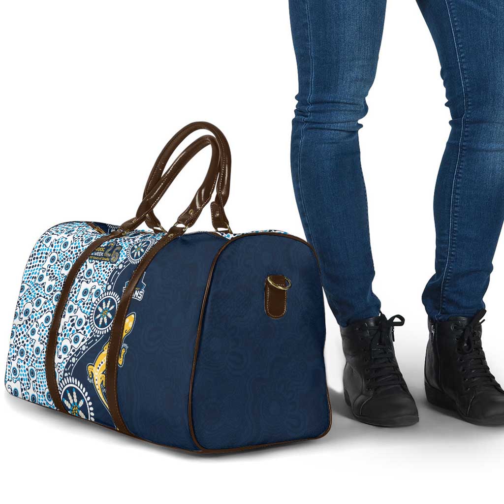 Gold Coast Titans NAIDOC Week 2026 Travel Bag Aboriginal Lizard Dot Painting - 50 Years of Deadly