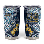 Gold Coast Titans NAIDOC Week 2026 Tumbler Cup Aboriginal Lizard Dot Painting - 50 Years of Deadly