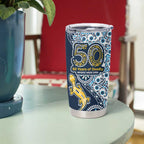 Gold Coast Titans NAIDOC Week 2026 Tumbler Cup Aboriginal Lizard Dot Painting - 50 Years of Deadly