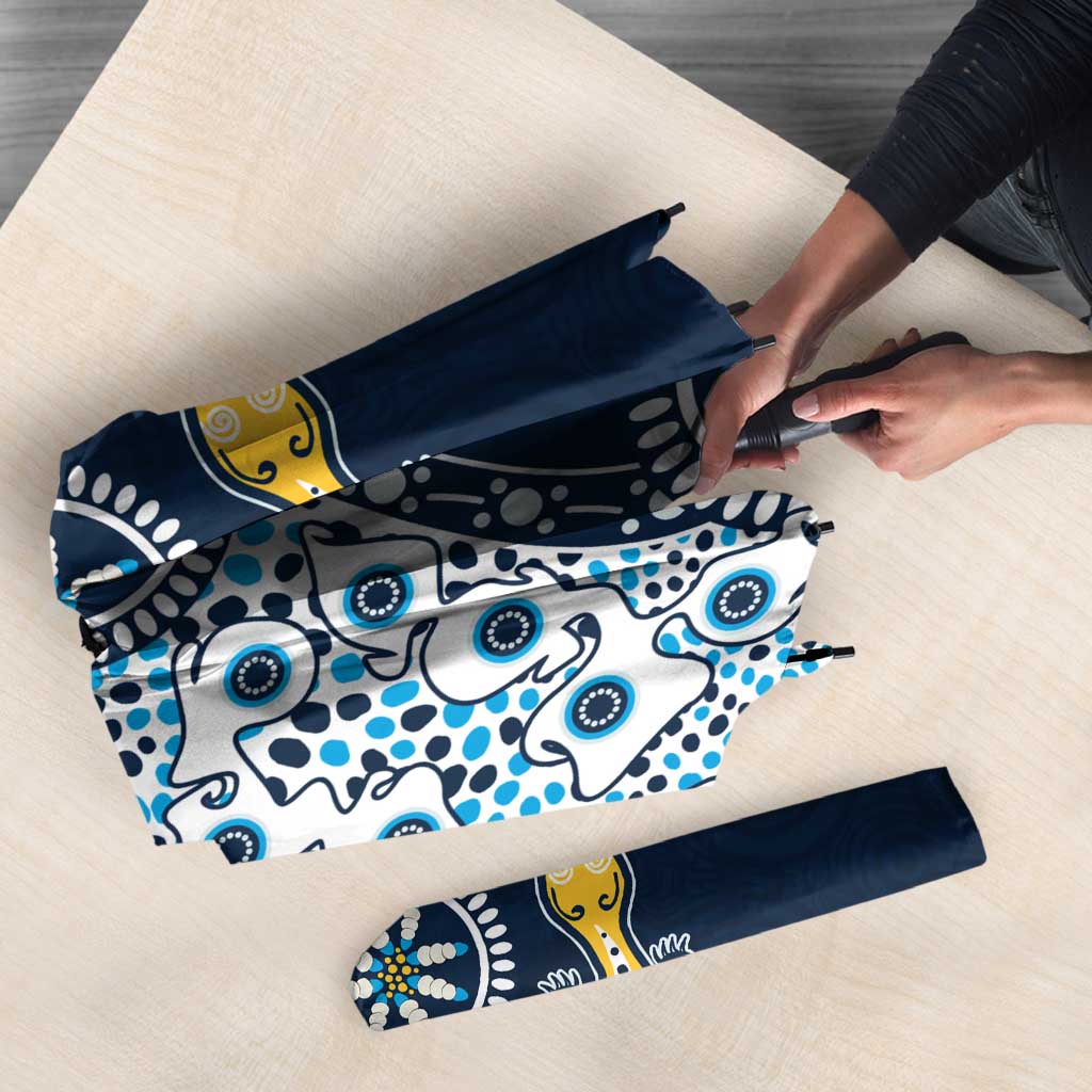 Gold Coast Titans NAIDOC Week 2026 Umbrella Aboriginal Lizard Dot Painting - 50 Years of Deadly