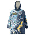 Gold Coast Titans NAIDOC Week 2026 Wearable Blanket Hoodie Aboriginal Lizard Dot Painting - 50 Years of Deadly