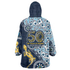 Gold Coast Titans NAIDOC Week 2026 Wearable Blanket Hoodie Aboriginal Lizard Dot Painting - 50 Years of Deadly