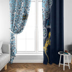 Gold Coast Titans NAIDOC Week 2026 Window Curtain Aboriginal Lizard Dot Painting - 50 Years of Deadly