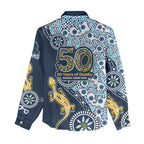 Gold Coast Titans NAIDOC Week 2026 Women Casual Shirt Aboriginal Lizard Dot Painting - 50 Years of Deadly
