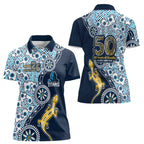 Gold Coast Titans NAIDOC Week 2026 Women Polo Shirt Aboriginal Lizard Dot Painting - 50 Years of Deadly