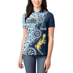 Gold Coast Titans NAIDOC Week 2026 Women Polo Shirt Aboriginal Lizard Dot Painting - 50 Years of Deadly