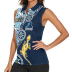 Gold Coast Titans NAIDOC Week 2026 Women Sleeveless Polo Shirt Aboriginal Lizard Dot Painting - 50 Years of Deadly