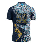 Gold Coast Titans NAIDOC Week 2026 Zipper Polo Shirt Aboriginal Lizard Dot Painting - 50 Years of Deadly