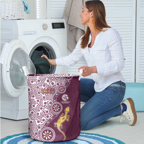 Manly Warringah Sea Eagles NAIDOC Week 2026 Laundry Basket Aboriginal Lizard Dot Painting - 50 Years of Deadly