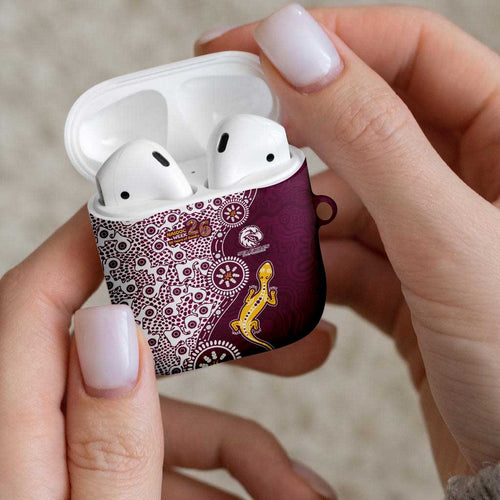 Manly Warringah Sea Eagles NAIDOC Week 2026 AirPods Case Aboriginal Lizard Dot Painting - 50 Years of Deadly
