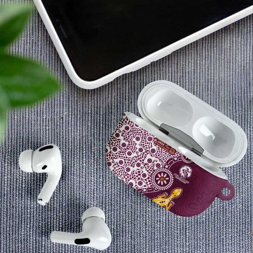 Manly Warringah Sea Eagles NAIDOC Week 2026 AirPods Case Aboriginal Lizard Dot Painting - 50 Years of Deadly