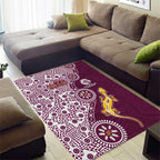 Manly Warringah Sea Eagles NAIDOC Week 2026 Area Rug Aboriginal Lizard Dot Painting - 50 Years of Deadly