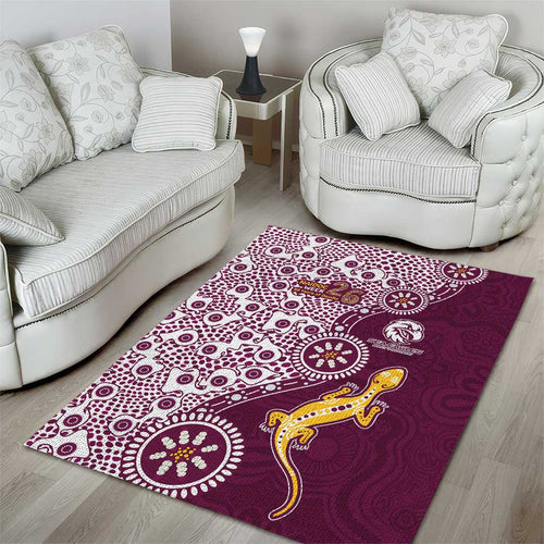 Manly Warringah Sea Eagles NAIDOC Week 2026 Area Rug Aboriginal Lizard Dot Painting - 50 Years of Deadly