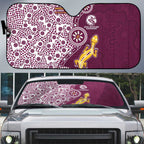 Manly Warringah Sea Eagles NAIDOC Week 2026 Auto Sun Shade Aboriginal Lizard Dot Painting - 50 Years of Deadly