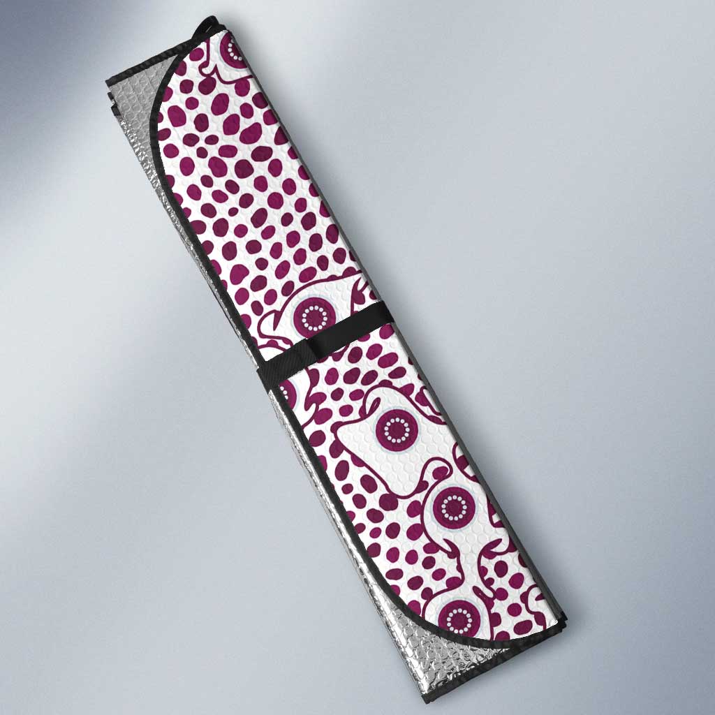Manly Warringah Sea Eagles NAIDOC Week 2026 Auto Sun Shade Aboriginal Lizard Dot Painting - 50 Years of Deadly