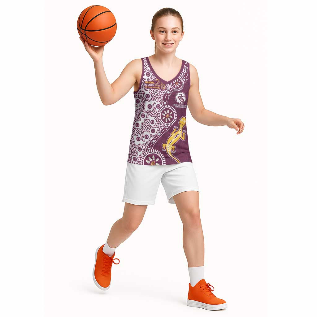 Manly Warringah Sea Eagles NAIDOC Week 2026 Basketball Jersey Aboriginal Lizard Dot Painting - 50 Years of Deadly