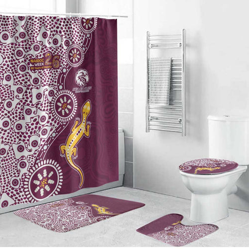 Manly Warringah Sea Eagles NAIDOC Week 2026 Bathroom Set Aboriginal Lizard Dot Painting - 50 Years of Deadly