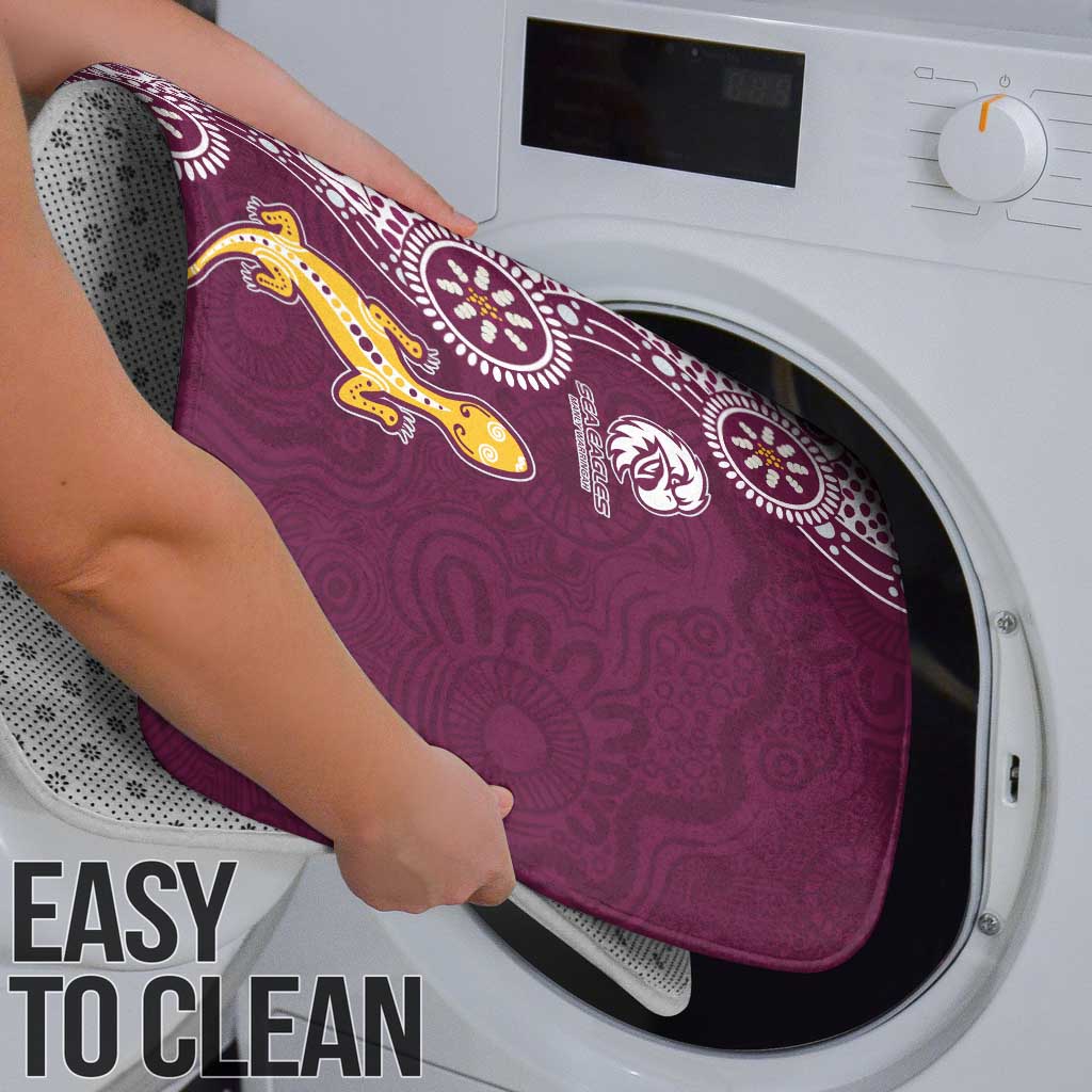 Manly Warringah Sea Eagles NAIDOC Week 2026 Bathroom Set Aboriginal Lizard Dot Painting - 50 Years of Deadly