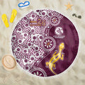 Manly Warringah Sea Eagles NAIDOC Week 2026 Beach Blanket Aboriginal Lizard Dot Painting - 50 Years of Deadly