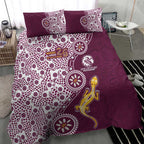 Manly Warringah Sea Eagles NAIDOC Week 2026 Bedding Set Aboriginal Lizard Dot Painting - 50 Years of Deadly