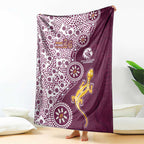 Manly Warringah Sea Eagles NAIDOC Week 2026 Blanket Aboriginal Lizard Dot Painting - 50 Years of Deadly