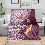 Manly Warringah Sea Eagles NAIDOC Week 2026 Blanket Aboriginal Lizard Dot Painting - 50 Years of Deadly