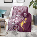 Manly Warringah Sea Eagles NAIDOC Week 2026 Blanket Aboriginal Lizard Dot Painting - 50 Years of Deadly