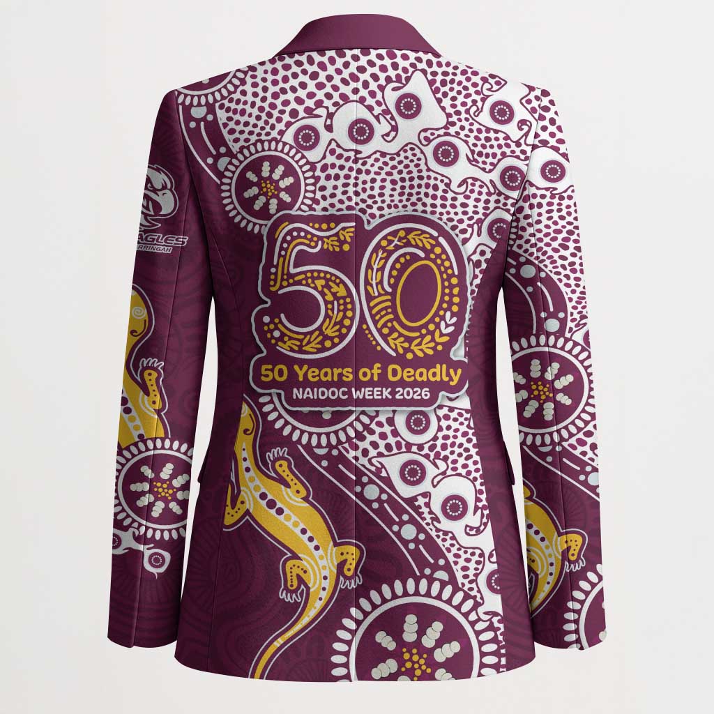 Manly Warringah Sea Eagles NAIDOC Week 2026 Blazer Aboriginal Lizard Dot Painting - 50 Years of Deadly