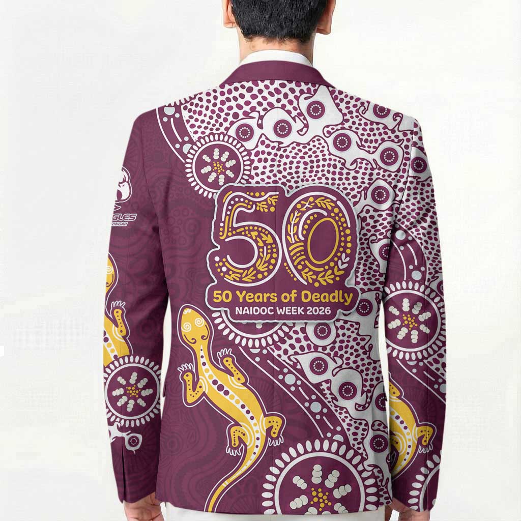 Manly Warringah Sea Eagles NAIDOC Week 2026 Blazer Aboriginal Lizard Dot Painting - 50 Years of Deadly
