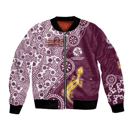 Manly Warringah Sea Eagles NAIDOC Week 2026 Bomber Jacket Aboriginal Lizard Dot Painting - 50 Years of Deadly