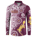 Manly Warringah Sea Eagles NAIDOC Week 2026 Button Sweatshirt Aboriginal Lizard Dot Painting - 50 Years of Deadly