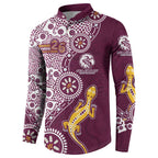 Manly Warringah Sea Eagles NAIDOC Week 2026 Button Sweatshirt Aboriginal Lizard Dot Painting - 50 Years of Deadly