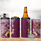 Manly Warringah Sea Eagles NAIDOC Week 2026 4 in 1 Can Cooler Tumbler Aboriginal Lizard Dot Painting - 50 Years of Deadly