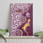 Manly Warringah Sea Eagles NAIDOC Week 2026 Canvas Wall Art Aboriginal Lizard Dot Painting - 50 Years of Deadly