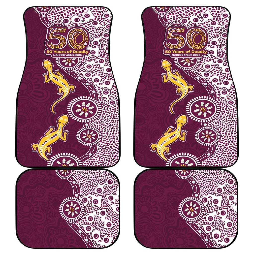 Manly Warringah Sea Eagles NAIDOC Week 2026 Car Mats Aboriginal Lizard Dot Painting - 50 Years of Deadly